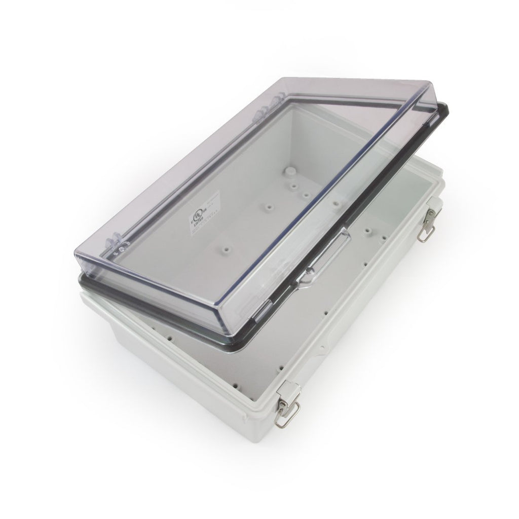 Watertight Enclosure with Hinged and Latching Lid - UL Listed - 6.7” x 10.63” x 4.33" - EKM Metering Inc.