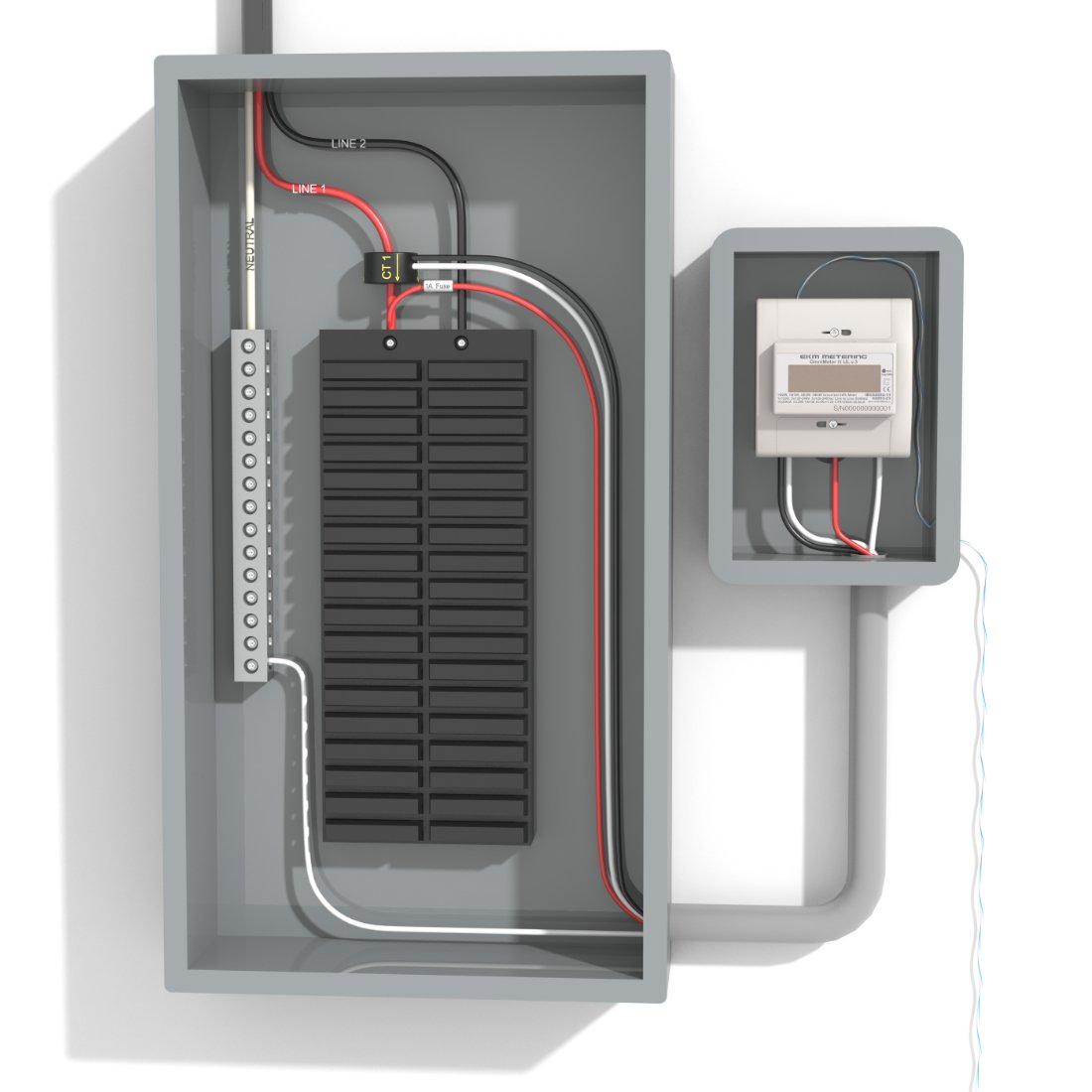 Metering Conversion Kit 120V Metering Package – Complete Single Phase kWh Meter Kit | EKM ...