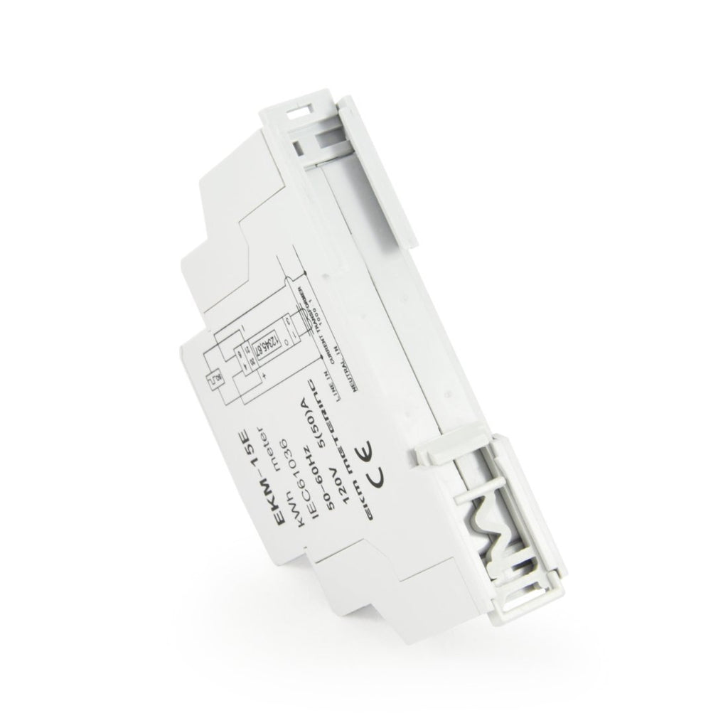 Basic 120 Volt Single Phase kWh Meter, 2-wire, External CT Meter, 14mm, 50 Amp, Pulse output, EKM-15E