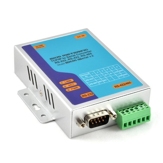 EKM iSerial v.2 TCP/IP Ethernet to RS-485 Serial Converter - EKM Metering Inc.