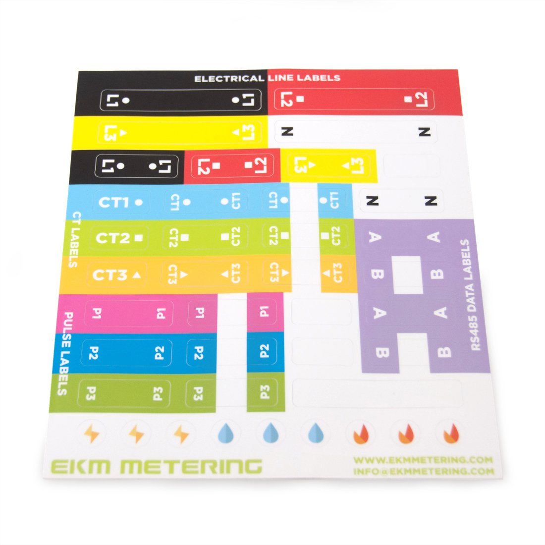 Embossed Meter Label Sticker Label Sheet | EKM Metering Inc.